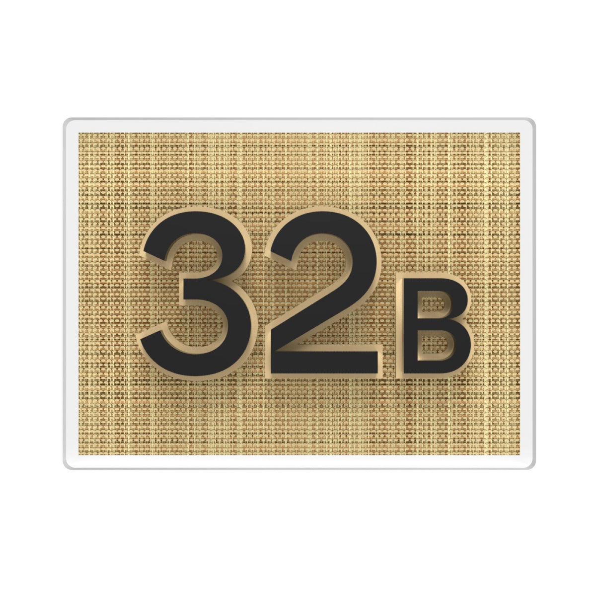 Mediterranean Crest Address Plaque in Black & Ivory