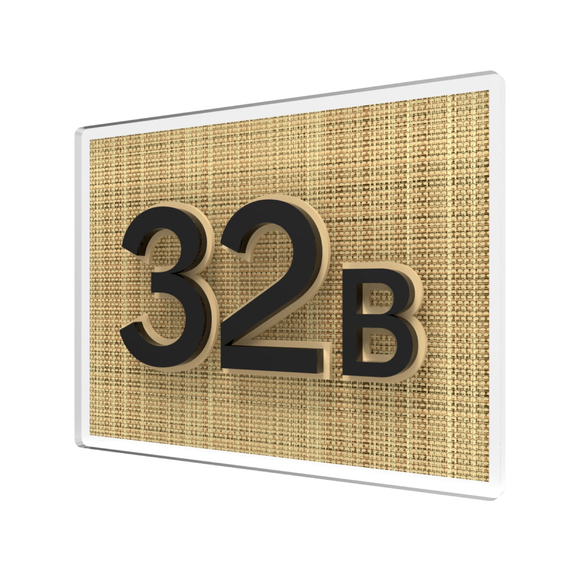 Mediterranean Crest Address Plaque in Black & Ivory