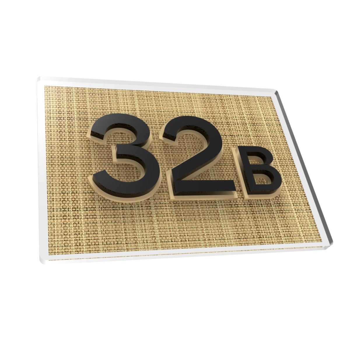 Mediterranean Crest Address Plaque in Black & Ivory