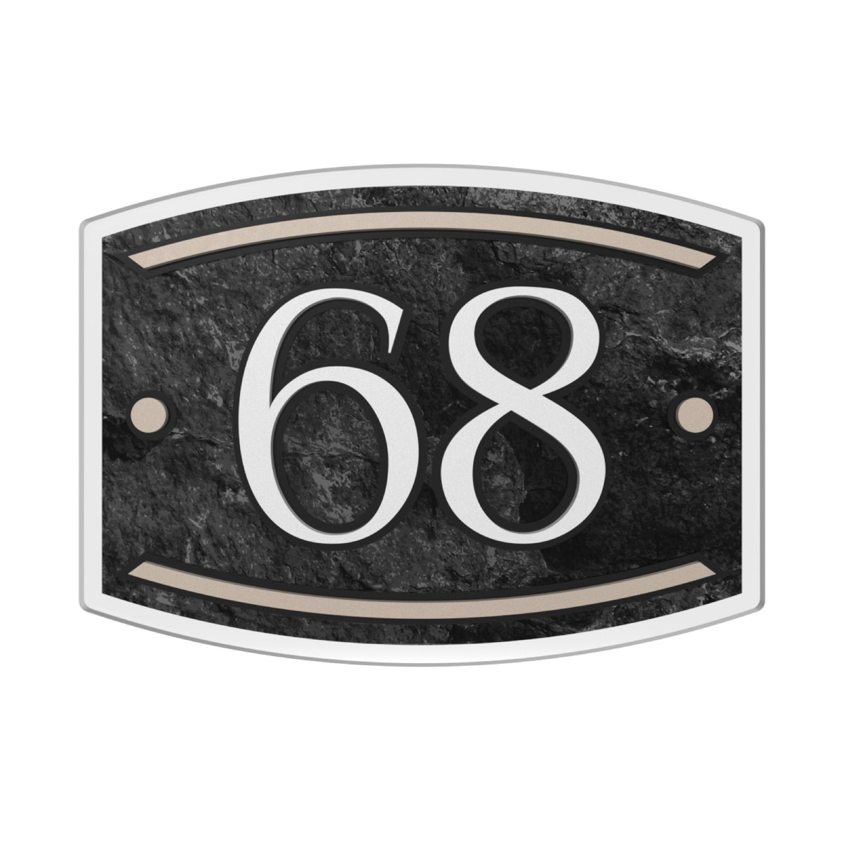 Black Stone Texture Acrylic House Number Sign