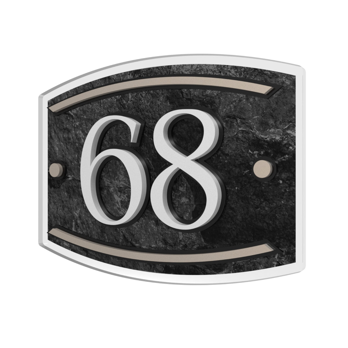 Black Stone Texture Acrylic House Number Sign