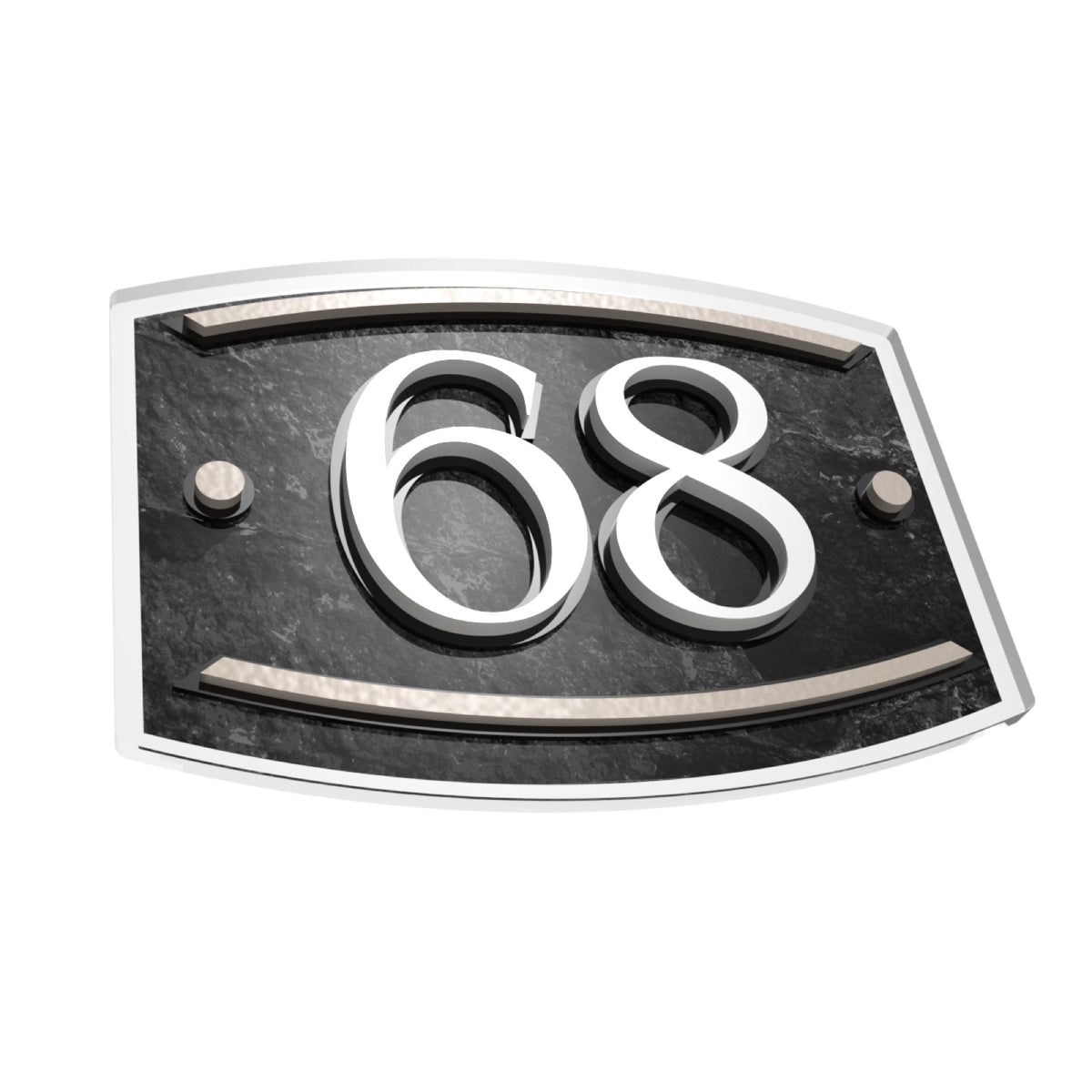 Black Stone Texture Acrylic House Number Sign