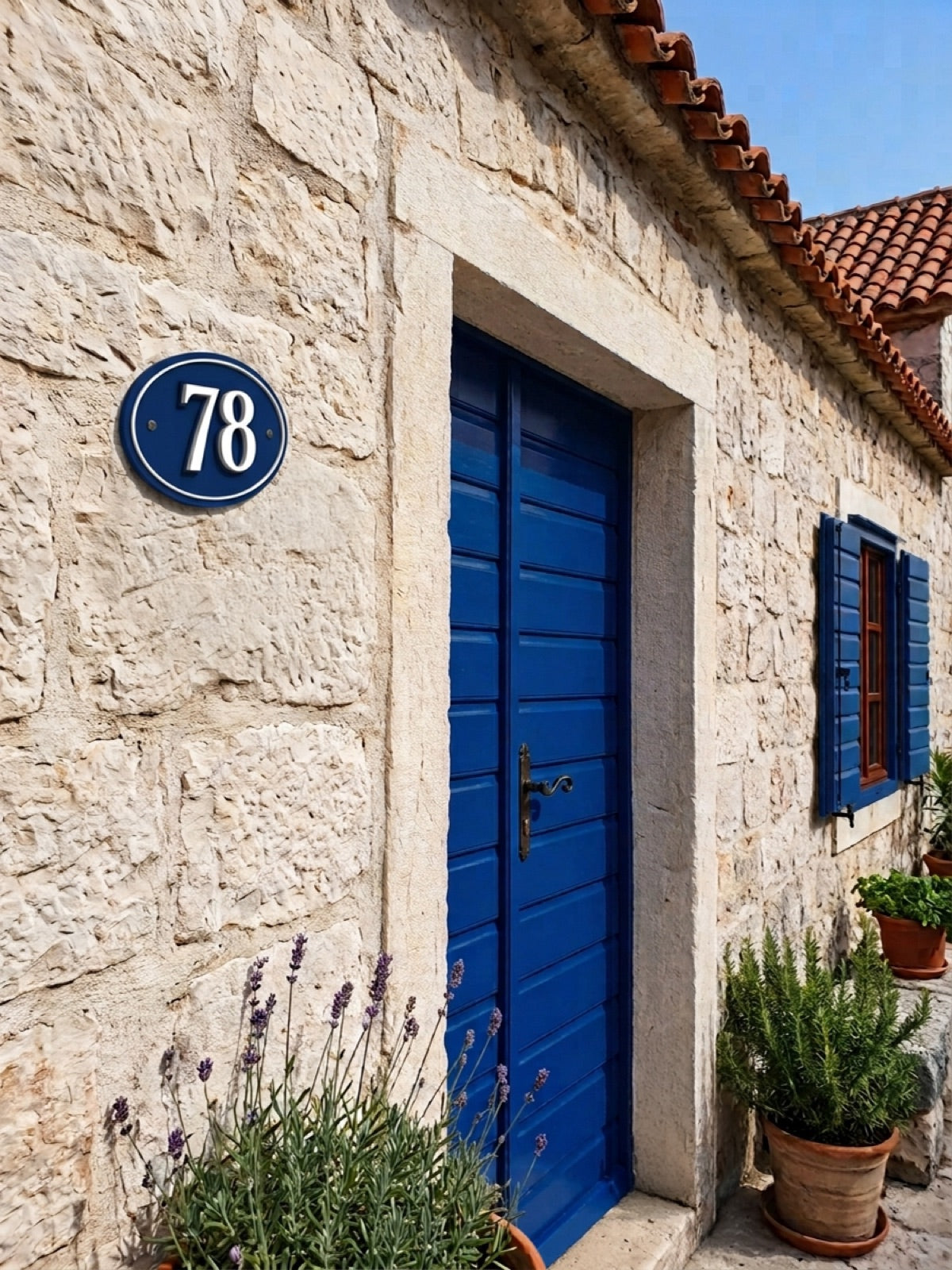 Oval 3D Layered Acrylic House Number Sign